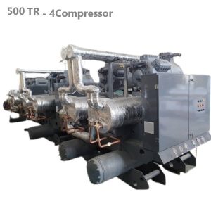 چیلر تراکمی آب خنک ۵۰۰ تن تبرید خاورمیانه مدل ۴DTCHS500