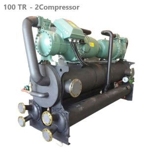 چیلر تراکمی آب خنک ۱۰۰ تن تبرید مدل ۲DTCHS10