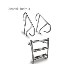 نردبان و هندریل استخر آکوامارین مدل ۳ پله